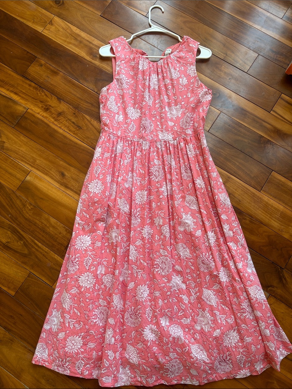 J. Crew Pink Floral Sleeveless Maxi Dress
